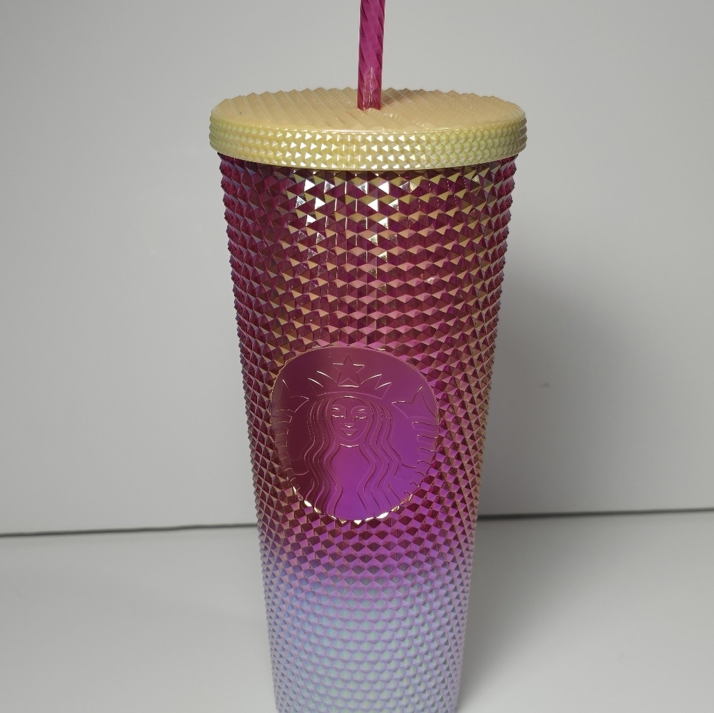 Starbucks pink multi ombre 24 oz tumbler nwt - Picture 3 of 5